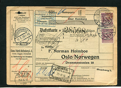Dt. Rich 1926 Package Card IN Norway Base (#2522)