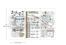 Prima Redesign SPRING DRAGONFLY  rub-on Transfer NEW 3 Sheets 6x12”