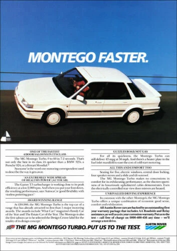 MG Car Brochures Sales Montego