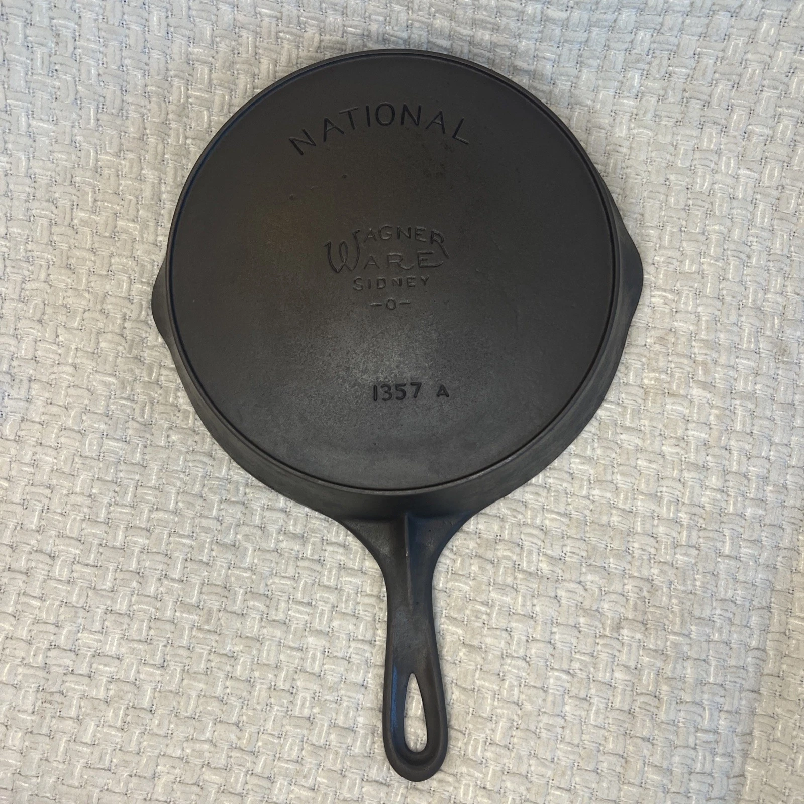 National Wagner Ware Sidney O - #7 - Cast Iron Skillet 1357 Restored
