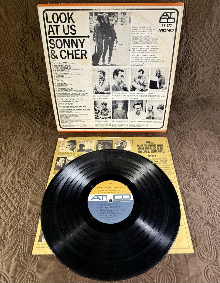 Sonny & Cher – Look At Us - 1965 - ATCO Records SD 33-177 Vinyl LP VG/VG - Image 2 of 4
