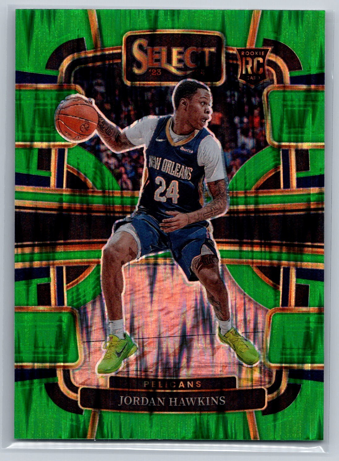 Jordan Hawkins Rookie Green Shock Prizm 2023 Select #72