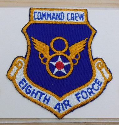 Vintage USAF US Air Force Eighth Air Force Command Crew Patch LB2