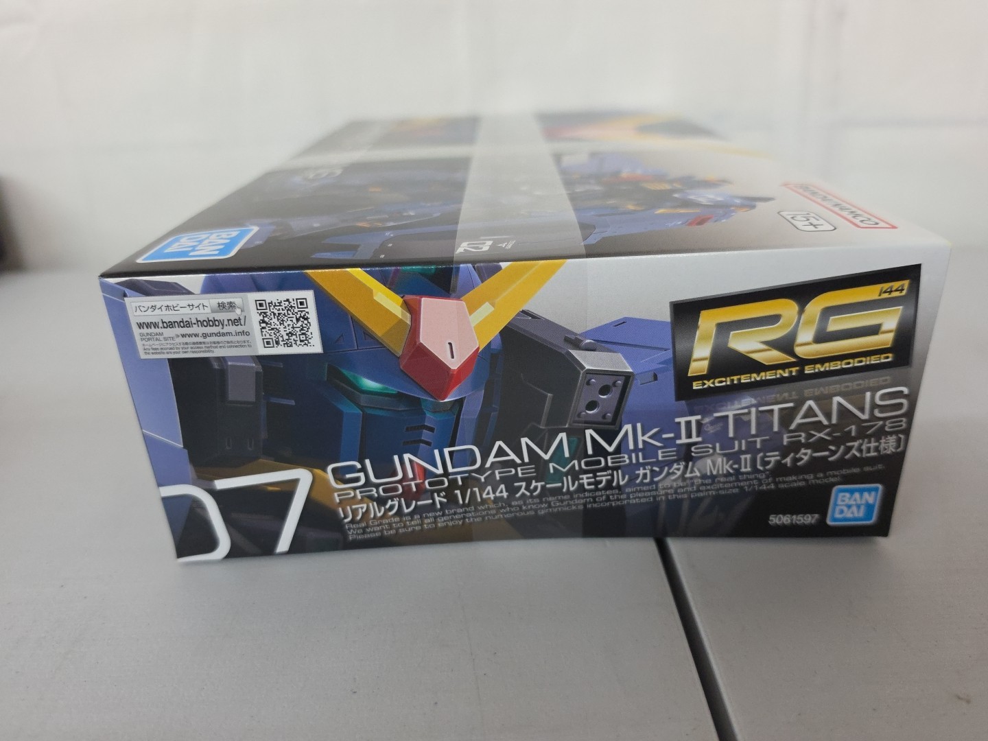 BANDAI RG 1/144 RX-178 Gundam Mk-II TITANS Plastic Model Kit & NEW & FREE SHIP