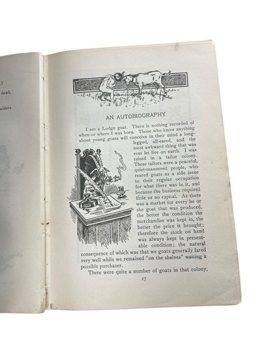 The Lodge Goat Rides Antique Free Masons Fraternal Satire Book 1800s Illustrated - Picture 8 of 9