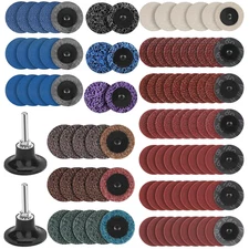 104PCS Die Grinder Sanding Discs 2 Inch, 1/4" Roll Lock Quick Change Discs, 2 In