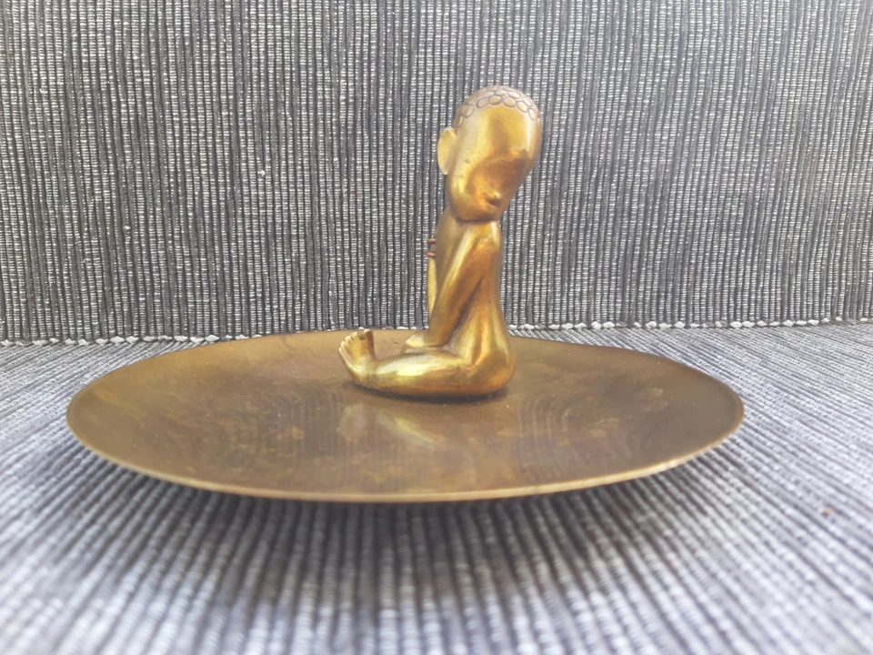 Bronze Schale mit Afrikanischem Kind / Hagenauer Wien - Bild 2 von 4