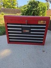 Vintage Craftsman 10 Drawer Top Tool Box With Key