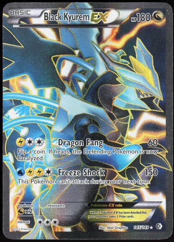 Black Kyurem EX - 145/149 - Pokemon Boundaries Crossed Black White Full Art LP