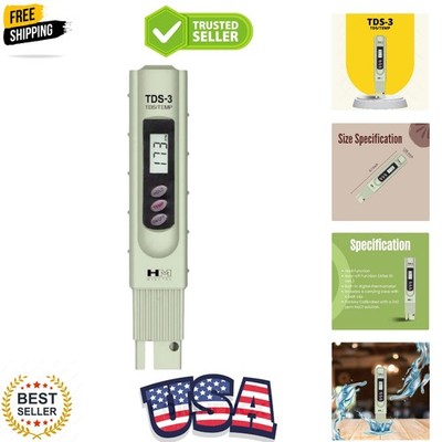 Handheld TDS Meter With Carrying Case, 0 - 9990 ppm TDS Measurement Range, 1 ...