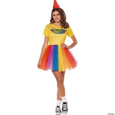 Women Crayola Box Multicolored Dress Costume