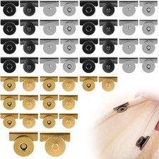 24 Sets Magnetic Snaps, Buttons Sew On Clasps Snap Fastener dark