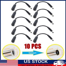 10 Power LOT Charger Converter Adapter Cable For DELL small Tips 7.4mm To 4.5mm