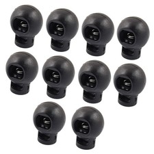 10pcs Spring Loaded Round Toggle Stop Cord Locks End