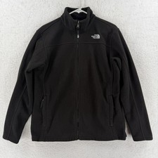 The North Face Jacket Boys XL Black Fleece Full Zip Stand Collar Pockets Outdoor