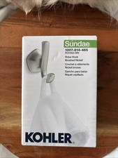 KOHLER Sundae J-Shaped Robe Hook in Vibrant Brushed Nickel R31062-BN Brand New 