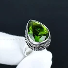 Peridot Gemstone 925 Sterling Silver Handmade  August Birthstone Vintage Ring