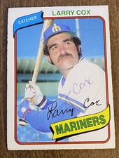 Larry Cox Signed 1980 OPC O-Pee-Chee Autograph Card HA Certified - D. 1990