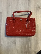 Coach Red Peyton Embossed Patent Leather Tote
