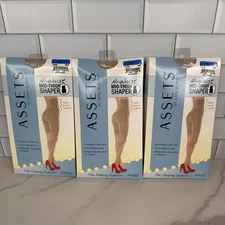 Assets By Sara Blakely Shaper Womens 4 Nude Hi-Waist Mid-Thigh Spanx Lot 3