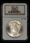 1922 $1 Silver Peace Dollar - Frosty PQ Coin - NGC MS 65 - SKU-B5783