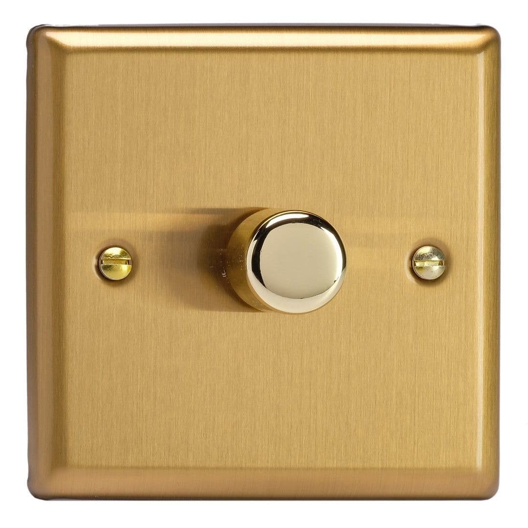 Varilight JBS1 Classic Brushed Brass 1 Gang V-Pro Companion Controller
