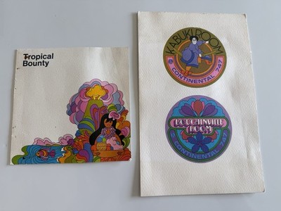 Vintage CONTINENTAL AIRLINES 747 Hawaii MENUS Don the Beachcomber TIKI Lot of 2