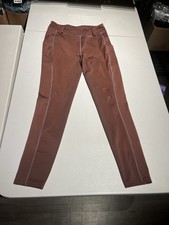 Pantalones de equitación Beroy Breeches para mujer marrón medio asiento completo 26x28,5