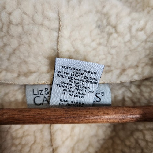 Liz & Me for Catherines Tan Boho Faux Suede Sherpa Vest Womens Plus Size 3X NWT - Picture 4 of 12