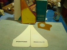 Vintage 1970s Splash Guard Flaps Pontiac Black Letters On White Nos