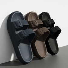 Men's Outdoor Fashion Thick Sole Sandals - Non-Slip Shower Slippers for Bathroom