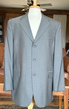 TOMMY HILFIGER 100 Wool Sport Coat Men's 44R Brown Pockets 3 Button Up AWESOME 
