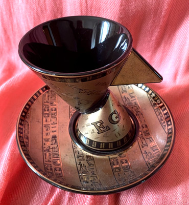 Porzellan / Sammlertasse *Fathi Mahmoud* FM aus Ägypten - Gold Finish neu!!!!