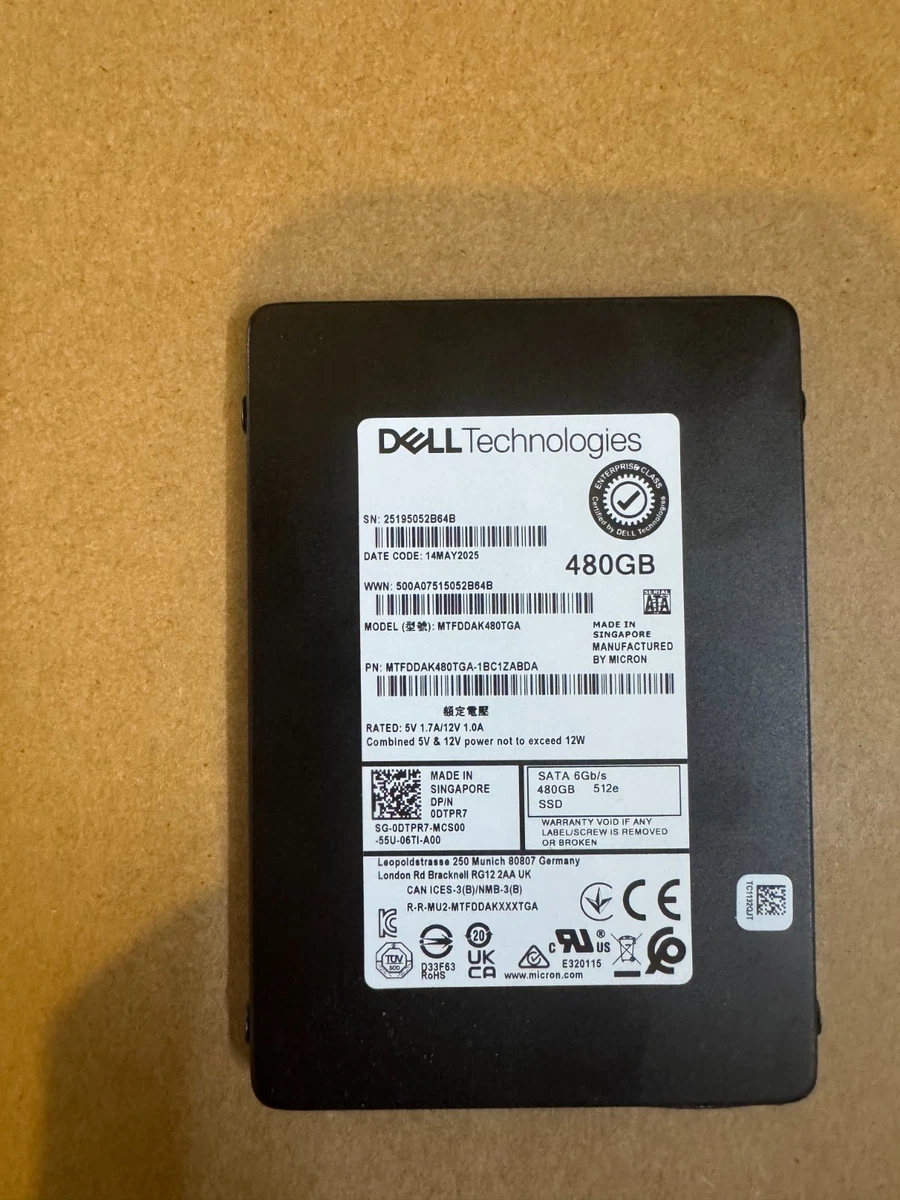 Dell Unità a stato solido SATA da 480 GB