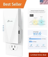 Seamless Internet Booster | AX1500 Dual Band Extender with High-Gain Antennas