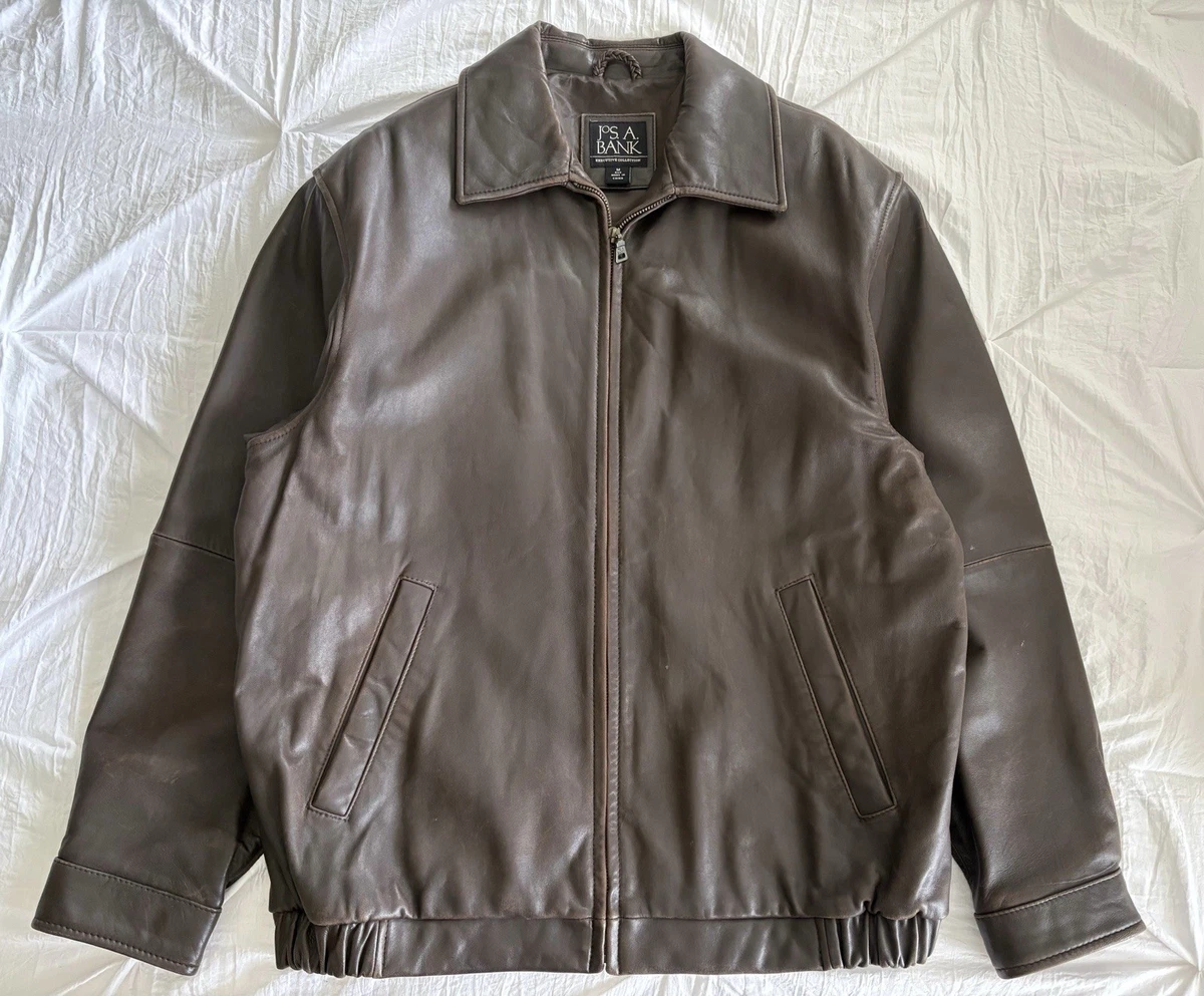 Jos. A. Bank Leather Outer Shell Brown Coats, Jackets & Vests for