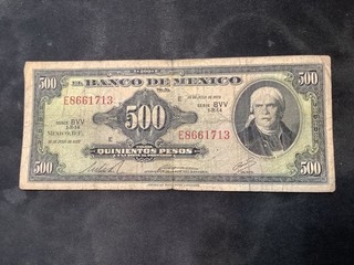 Mexico 1973 500 Pesos Banknote. N4001