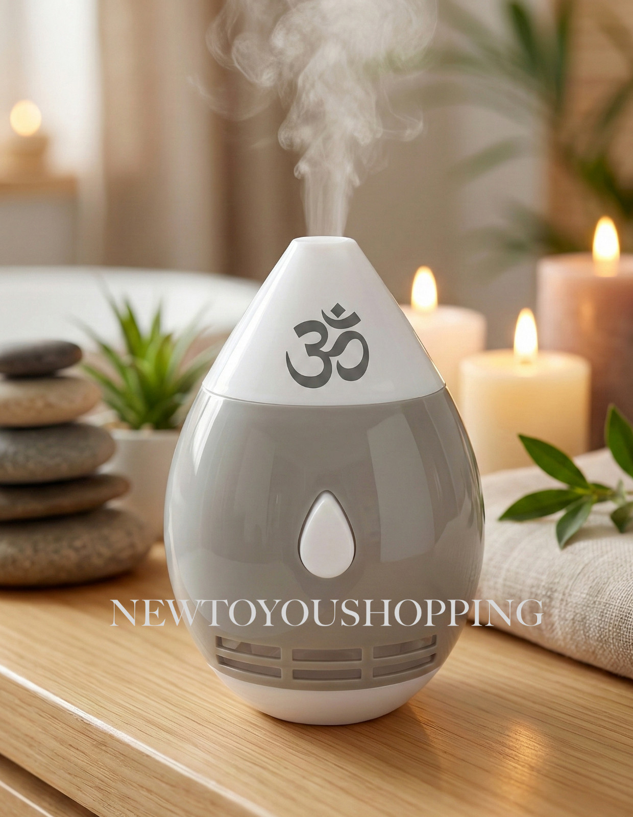 Essential Oil Diffuser Aromatherapy Gray