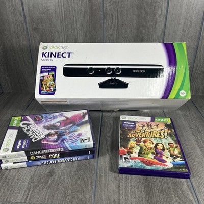 Microsoft Xbox 360 Kinect Motion Sensor Bar & Games - Bundle - Tested Zumba Teen