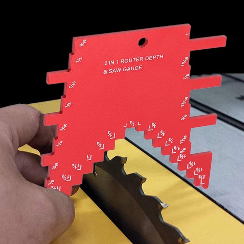 Step Depth Gauge 2 In 1 Accurate Markings Gauge For Router Table Saw Red - Picture 19 of 24