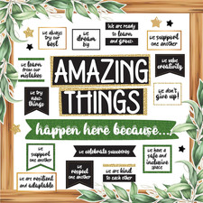 105 Pcs Farmhouse Bulletin Board Cutouts Borders Classroom Decorations
