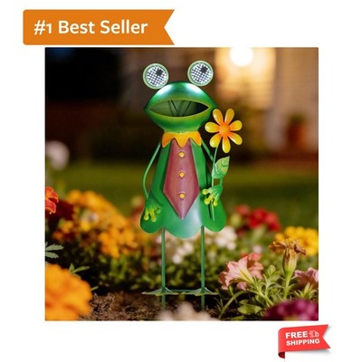Unique 21'' Solar Frog Decoration with LED Eyes - Perfect Mother s Day Gift