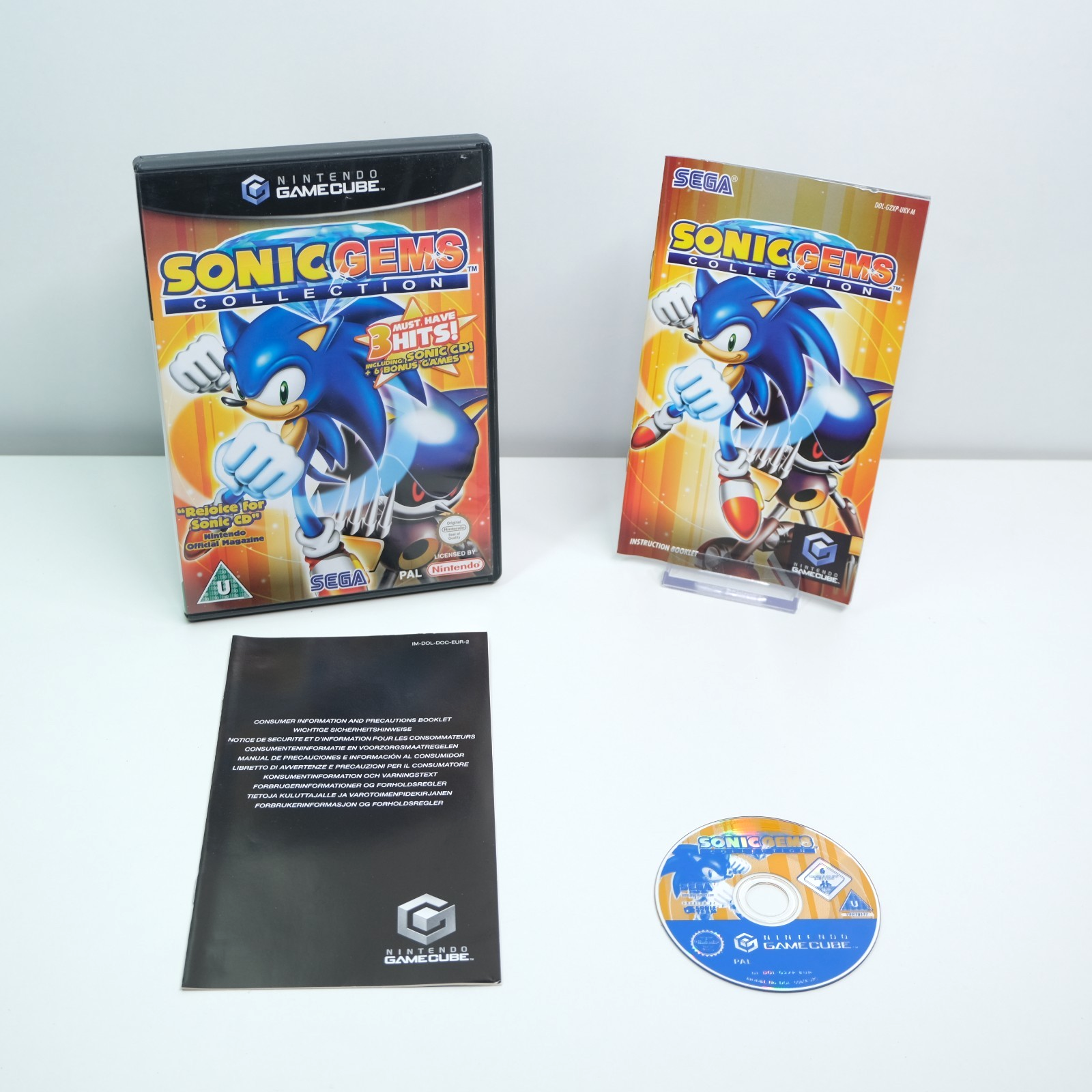 Sonic Gems Collection for Nintendo GameCube CIB Complete in Case Tested PAL