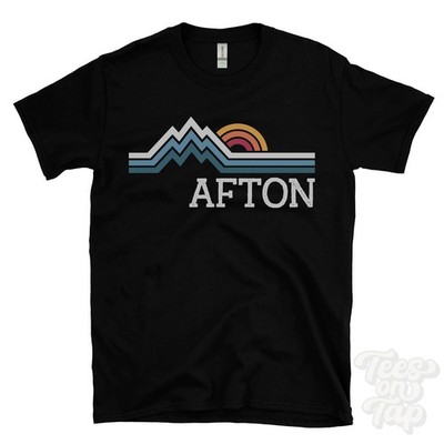 AFTON T-SHIRT RETRO LOGO PARODIE louisiana madison usa