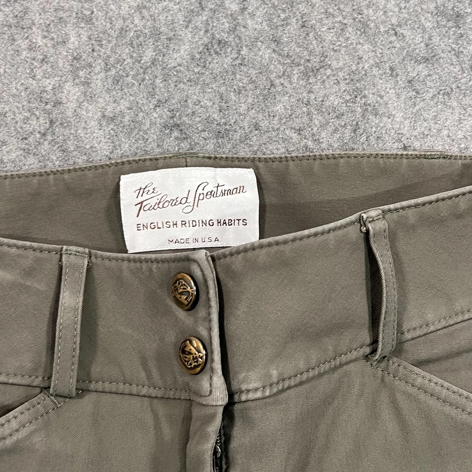 Calças femininas The Tailored Sportsman Inglês Riding Habits bronzeadas tamanho 26 - Imagem 2 de 4