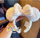 Authentic Hongkong Disney Parks 2025 Sherpa Heart Minnie Mouse Ears Headband