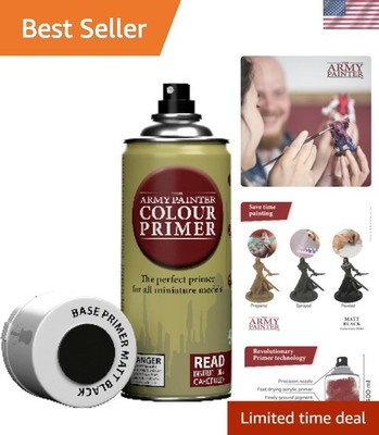 Versatile Acrylic Spray Primer - 400 mL Matt Black for All Miniature Models