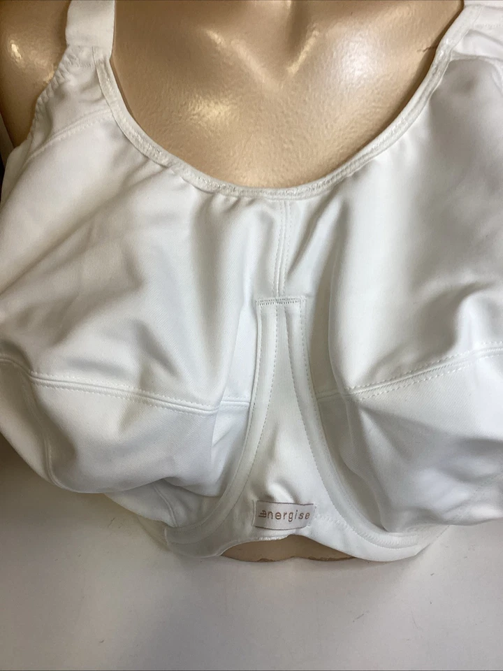 Sutiã esportivo elomi energise branco tamanho 38 novo com etiquetas - Imagem 3 de 4