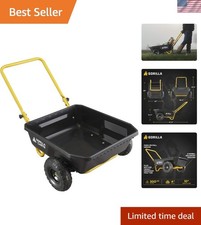 Innovative 4 Cu Ft Poly Yard Cart With 2-wheel Design Hassle-free Unloading Innovative 4 Cu Ft Poly Yard Cart With 2-wheel Design Hassle-free Unloading