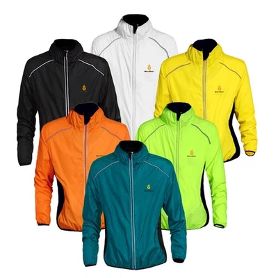 Fahrradjacke Windjacke mit UV-Schutz, reflektierendem Herren Damen MTB-Radmantel - Bild 1 von 4